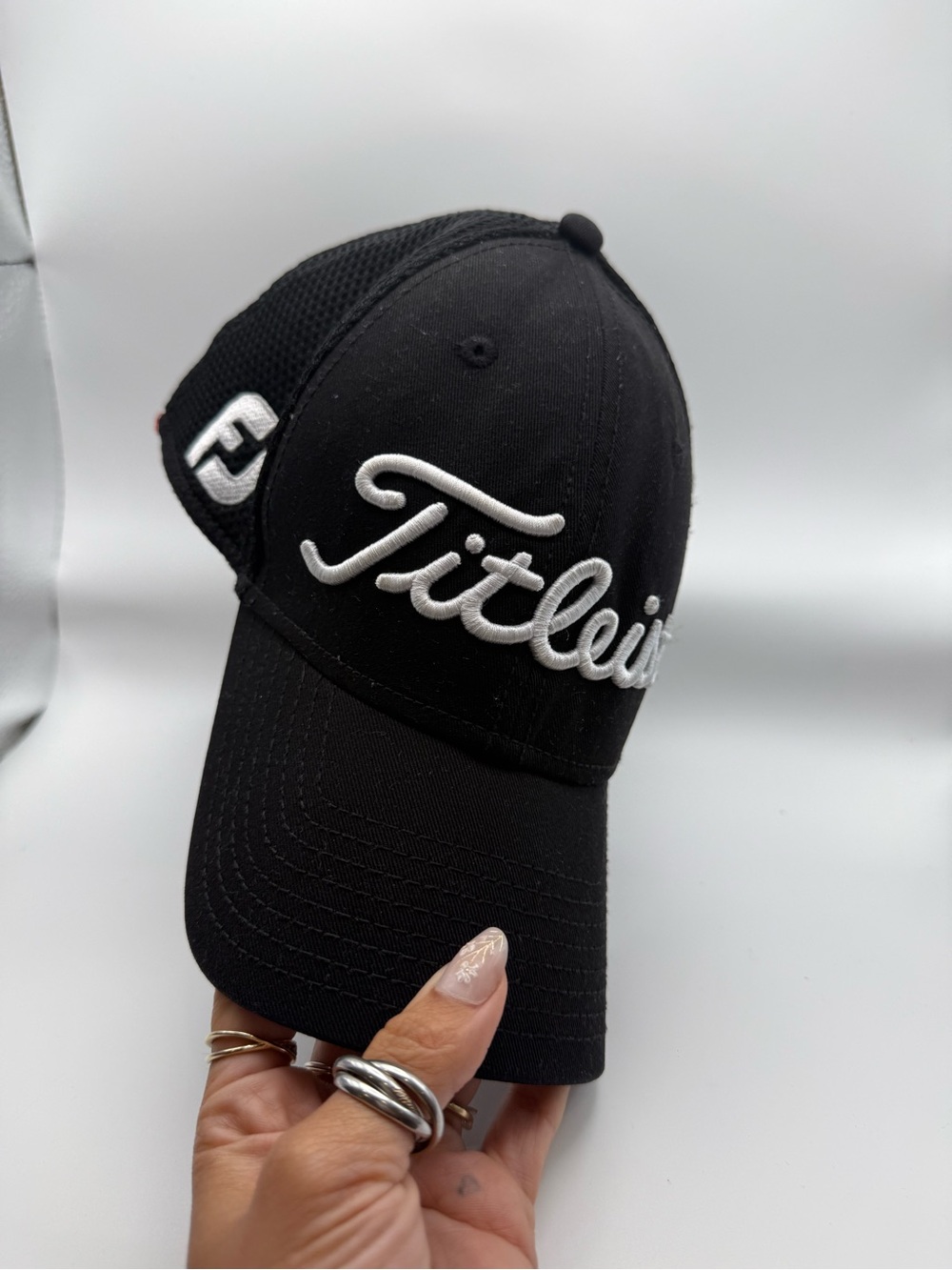 Titleist Black Golf Cap with White Embroidered Logo